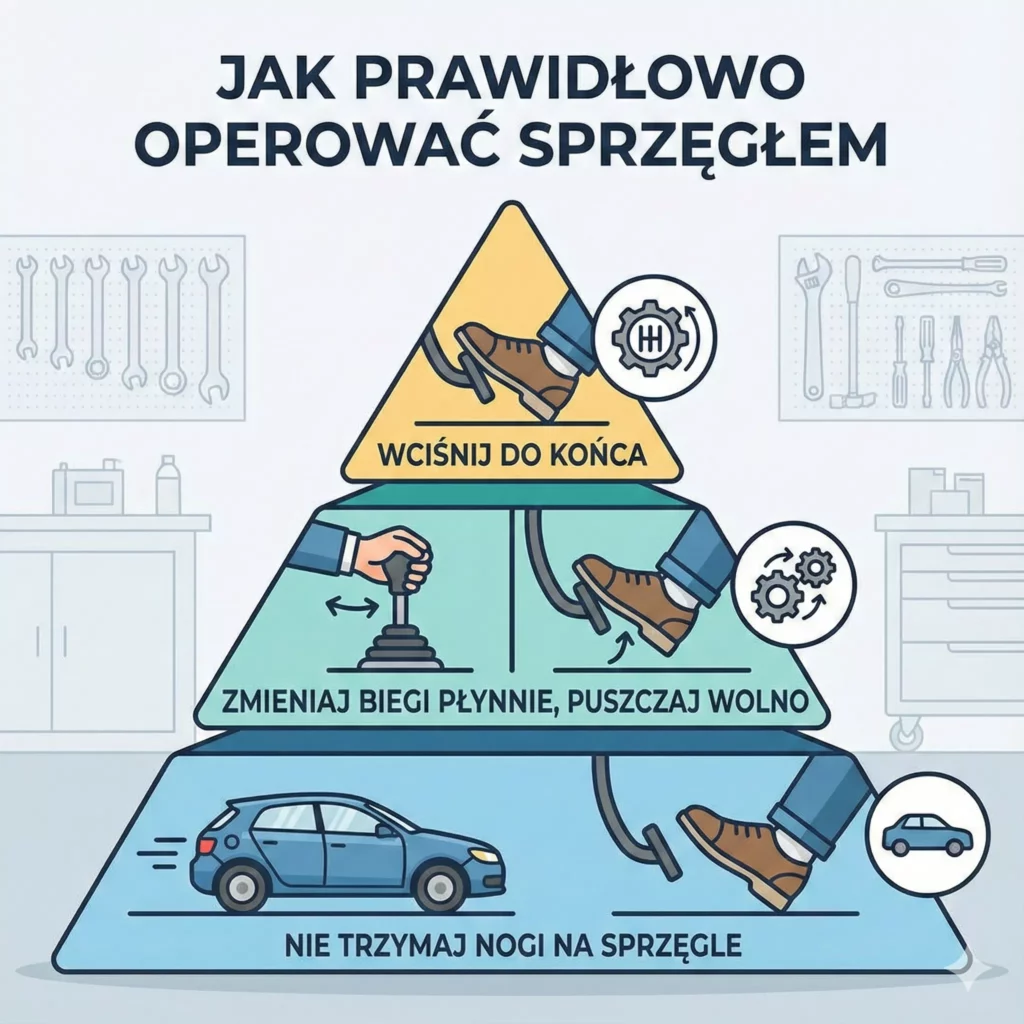 jak prawidłowo operować sprzęgłem