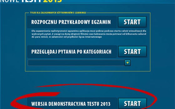Nowe testy na prawo jazdy 2013 online