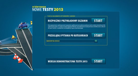 Nowe testy 2013 na prawo jazdy online