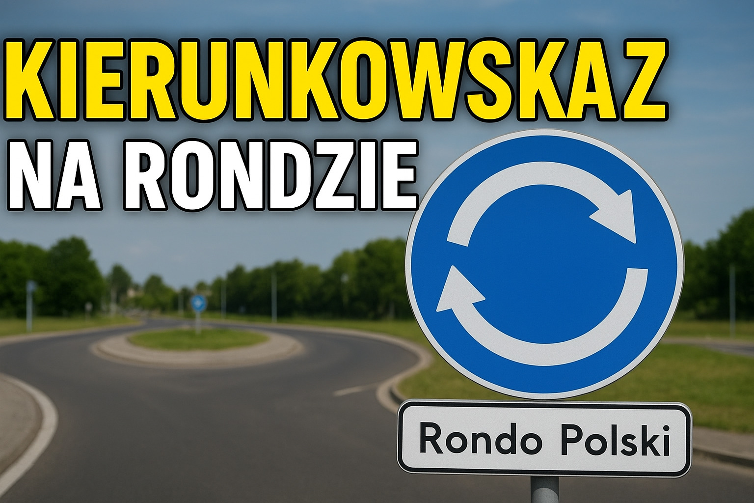 Kierunkowskaz na rondzie